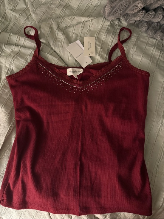 Abercrombie & Fitch Tops - Women's Abercrombie Lace-Trim Ribbed Camisole